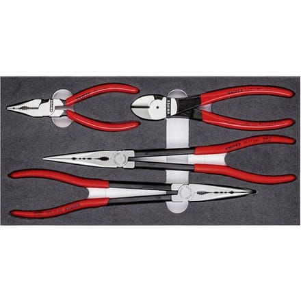 KNIPEX Tangensets, met schuimrubberen inlay