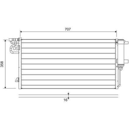 Condensator, airconditioning VALEO 822690