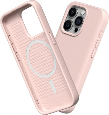 Rhinoshield Solidsuit Hoesje Geschikt voor Apple iPhone 15 Pro Max | Compatibel met MagSafe | Shockproof Back Cover | Blush Pink