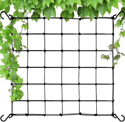 Elastisch planten net - 60 x 60 cm - met 4 haken - nylon net voor fruit- en groentetuin .