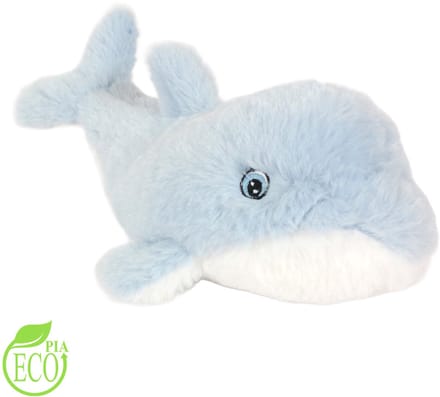 PIA Soft Toys - Pluche Eco Knuffel Dolfijn - blauw - 27 cm