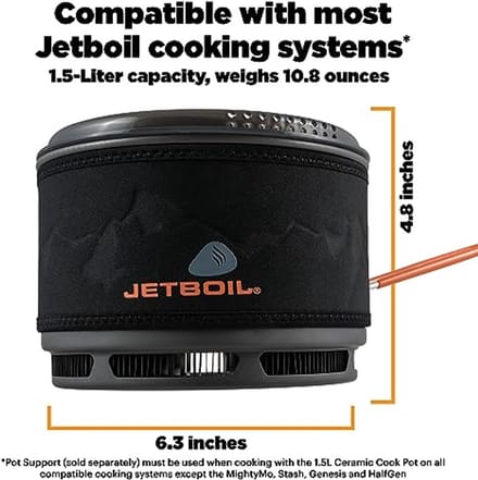 1.5L keramische kookpot voor camping en backpacking