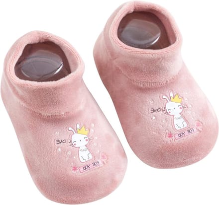 Babysokjes - Pluche schoentjes - Warmte en comfort - Antislip zool - 0-24 maanden - Multicolor