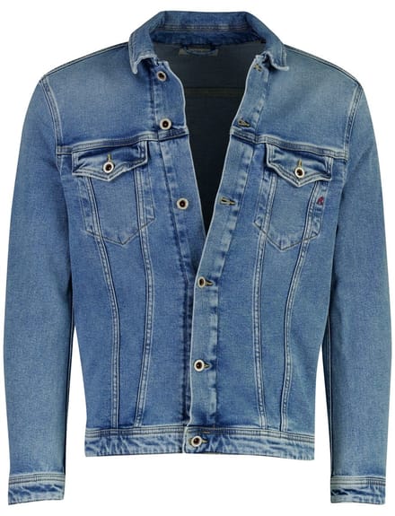 Blauw Replay jack spijker stof met knopen