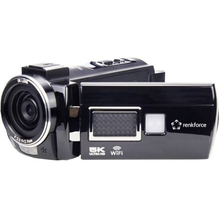 Renkforce RF-DV-200 Camcorder 5K 7.6 cm 3 inch 8 Mpix Zwart