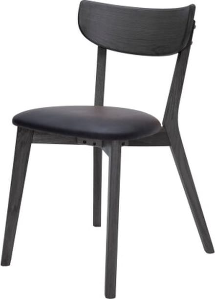 Eetkamerstoel Pero eiken zwart Pu-leer - zwart - eetkamerstoelen set van 2