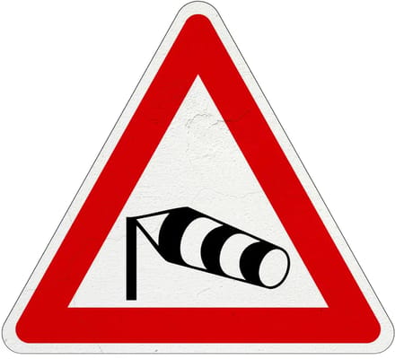 Zijwind bord - J31 | Sign Again materiaal | 15 cm