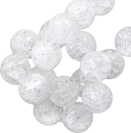 Bergkristal Kwarts Crackle Kralen (8 mm) 45 Stuks