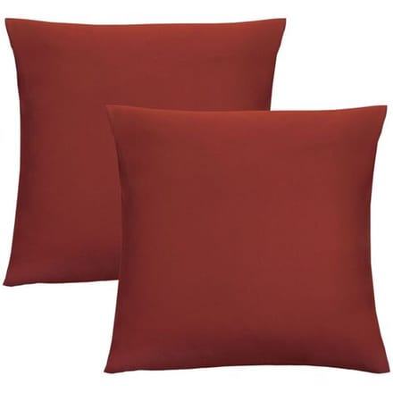 BIBERNA Fijne jersey kussenhoes (Roest, 80x80)