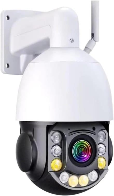 Beveiligingscamera Buiten - IP Camera Wifi - Huisbewaking - 50x Zoom AI Tracking - 8MP 4K - Wit