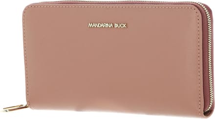 MANDARINA DUCK Leren Portemonnee Luna Zip Around Wallet Desert Sand Oud roze