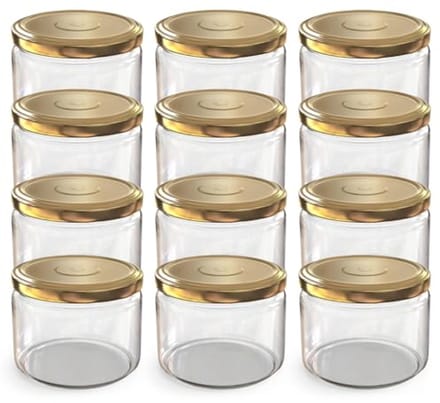 24 x 282 ml Inmaakpotten met Schroefdeksel - Ideaal voor Jam en Bewaren