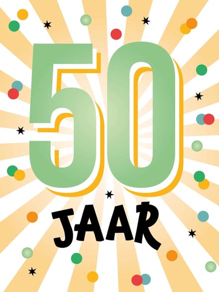 Kaart - A4 formaat - 50 jaar - MAX012A