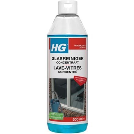 HG - Woonkamer - Glasreiniger Concentraat - Reinigt Streeploos - 500 ml - 1 stuk
