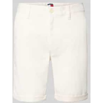 slim fit chino-shorts van katoenmix