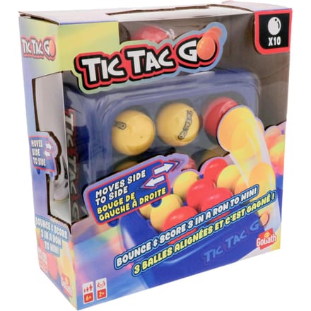 Goliath Tic Tac Go - Competitief - Interactief - Behendigheidsspel - 3 op een rij - Nederlandstalig denkspel - Vanaf 6 jaar