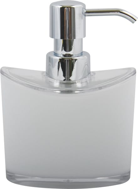 MSV Zeeppompje/dispenser Aveiro - 2x - PS kunststof - wit/zilver - 11 x 14 cm - 260 ml