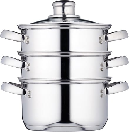 RUX® Stoomkoker - Stoomkokers - Stoompan - Grijs - ‎24cm x 31cm x 43cm
