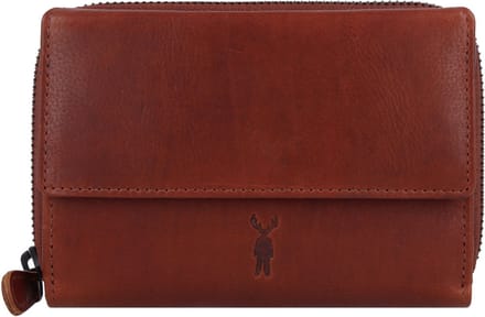 Jack Kinsky Risör Portemonnee RFID-bescherming Leer 14 cm - Jongens - Horizontaal - cognac