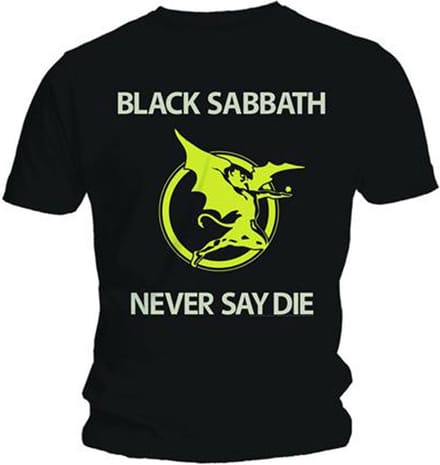 Black Sabbath - Never Say Die Heren T-shirt - L - Zwart