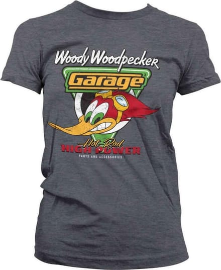 Woody Woodpecker Dames Tshirt -M- Garage Grijs
