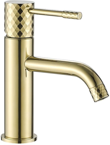 Rea Lungo Diamond low - Wastafelkraan - Gouden - 12X4X18,5CM