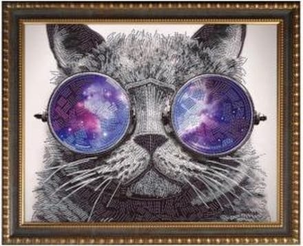 Diamond Painting Kat met zonnebril