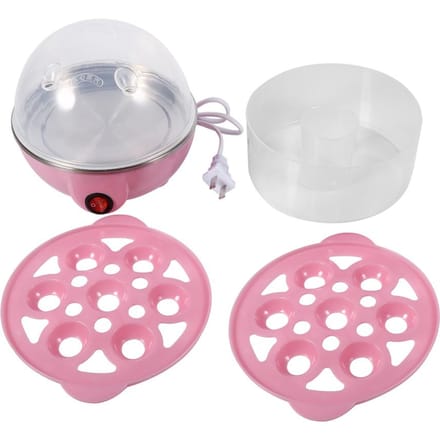 Multifunctionele Dubbellaags Elektrische Eierkoker Stomer Thuiskeukengebruik  (Roze) roze