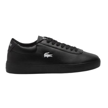 Lacoste Heren Baseshot Evo platte sneakers van krokodillenleer (Zwart)