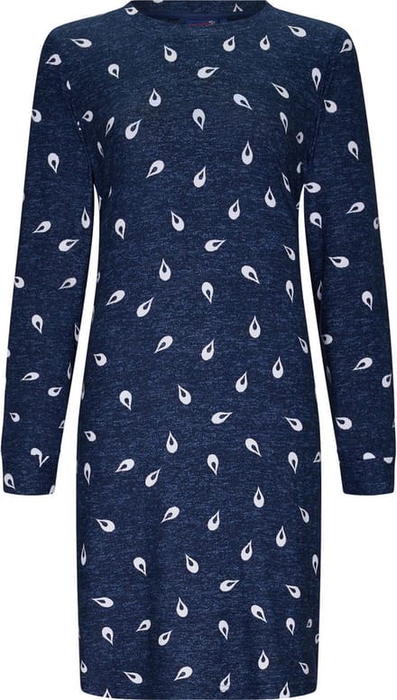 Fleece nachthemd blauw Hayley - Blauw - Maat - 36
