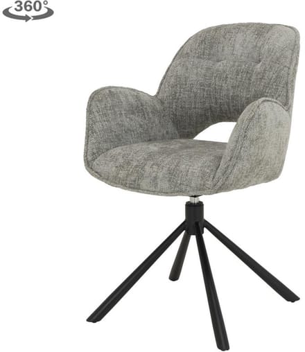 Tower living Isola Armstoel - silver (draaibaar)