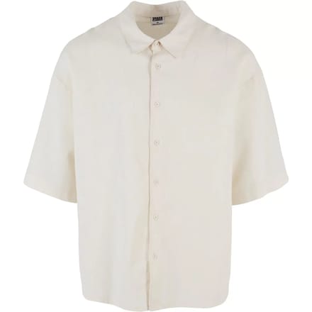 Urban Classics - Boxy Cotton Linen Overhemd - XXL - Beige