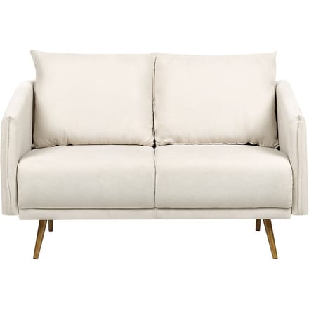 MAURA - Tweezitsbank - Lichtbeige - Polyester