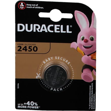 Batterij duracell knoopcel 1xcr2450 lithium 3v-540mah