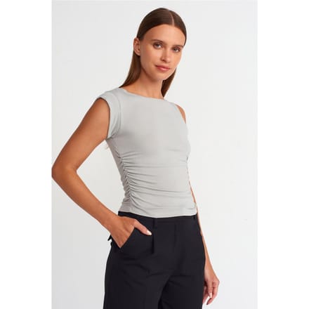 Mouwloze Boot-Hals Slim-fit Blouse