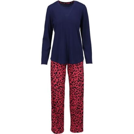 Katoenen dames pyjama nachtblauw Ringella - Blauw - Maat - 36