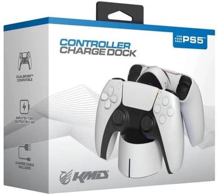 KMD PS5 Dualsense Charging Station - Wit - Wireless Accessoires voor spelconsole - Sony PlayStation 5