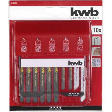 kwb 617230 Decoupeerzaagbladenset Jigger 10-delig 1 stuk(s)