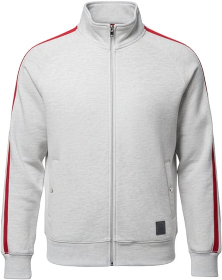 OMBRE Sweater - Regular Fit - Katoen - Lange Mouw Lichtgrijs Gemêleerd S