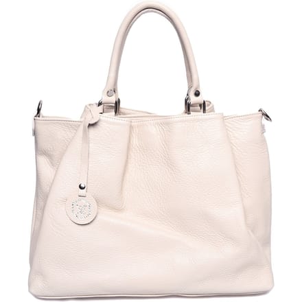 Luisa Vannini Beige Rundleer Tas