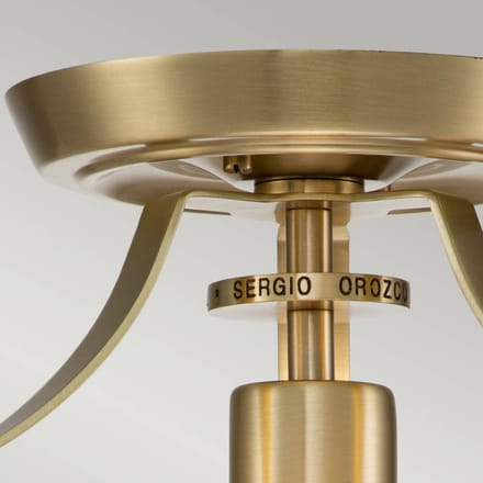 Quoizel LED Plafondlamp Penn Station | 1X E27 Max 60W | Dimbaar | Brushed Brass