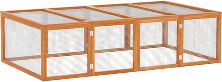 PawHut Konijnenhok - Hout - 181x100x48cm - Bruin