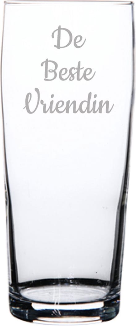 Gegraveerde bierfluitje 19cl De Beste Vriendin