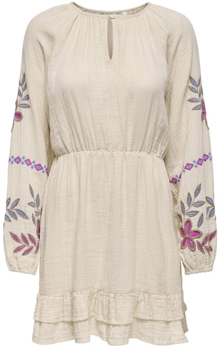 ONLY - ONLBLAKE LIFE LS EMB DRESS WVN - Meisjes - Mini jurken