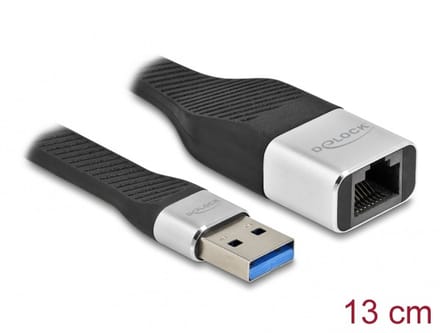 Delock FPC Flat Ribbon Cable USB Type-A to Gigabit LAN 10/100/1000 Mbps 13 cm