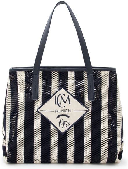 L.CREDI shopper Rima Shopper Marine / Weiss donkerblauw
