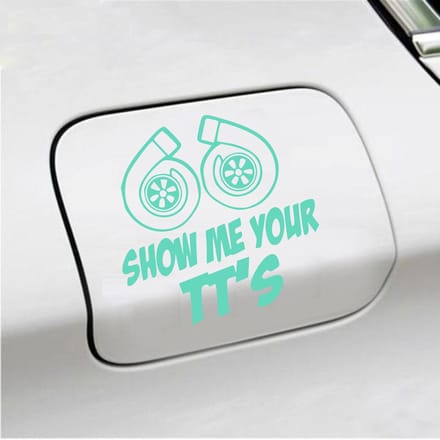 Bumpersticker - Show Me Your TTs - 15 X 15 - Mint