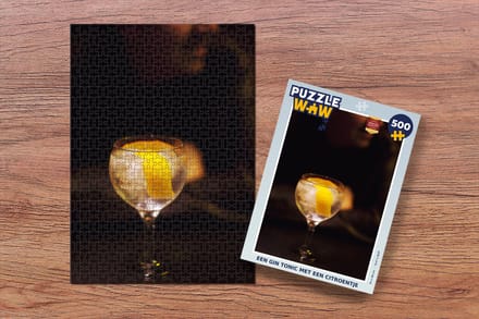Puzzel Een Gin tonic met een citroentje - Legpuzzel - Puzzel 500 stukjes