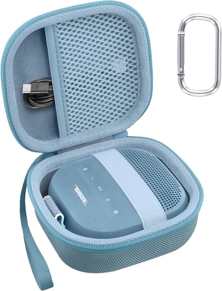 Draagbare Bluetooth speaker beschermhoes voor SoundLink Micro - Hardcase, Reisbescherming, Blauw