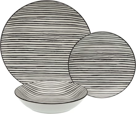 Serviesset Versa Black Line Porselein (18 Onderdelen) (18 pcs)